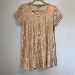 Anthropologie gold swing tee. Size S/P